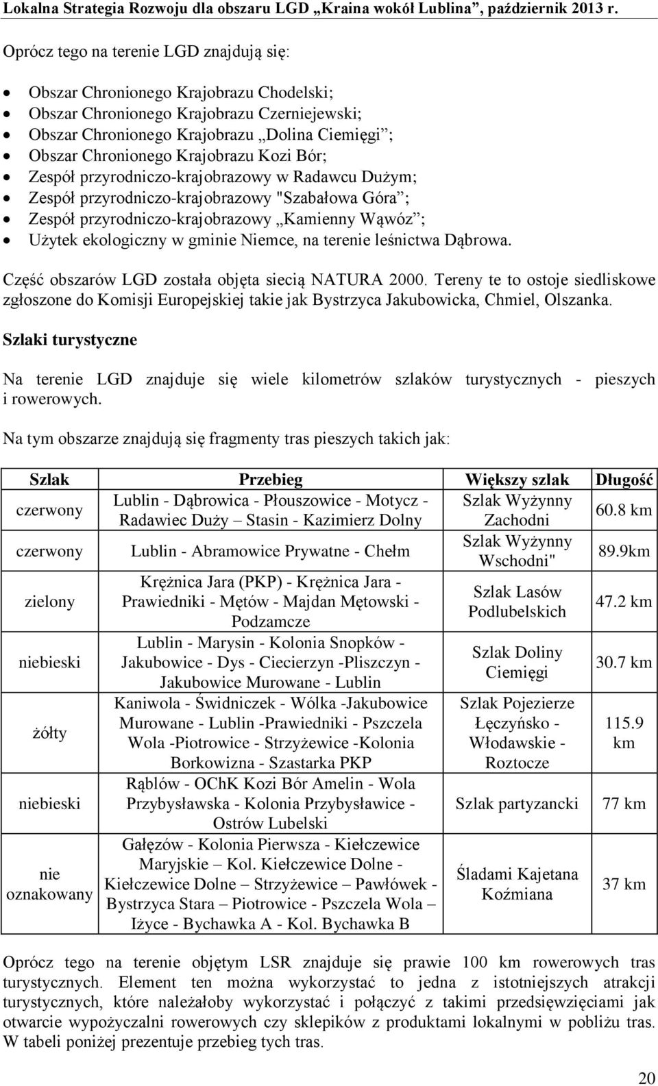 Niemce, na terenie leśnictwa Dąbrowa. Część obszarów LGD została objęta siecią NATURA 2000.