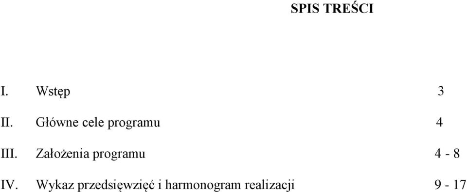 Założenia programu 4-8 IV.