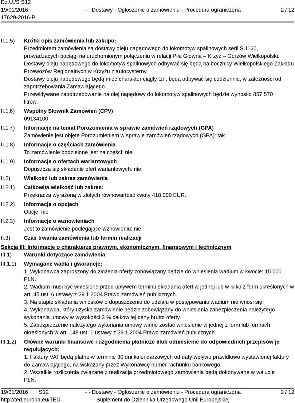 Krzyż Gorzów Wielkopolski. Dostawy oleju napędowego do lokomotyw spalinowych odbywać się będą na bocznicy Wielkopolskiego Zakładu Przewozów Regionalnych w Krzyżu z autocysterny.