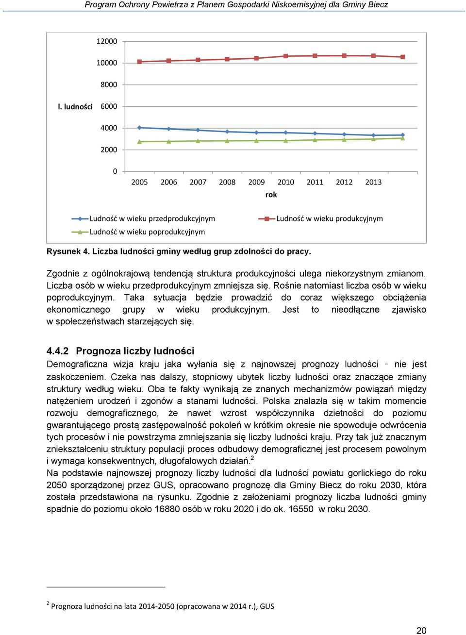 Rośnie natomiast liczba osób w wieku poprodukcyjnym. Taka sytuacja będzie prowadzić do coraz większego obciążenia ekonomicznego grupy w wieku produkcyjnym.