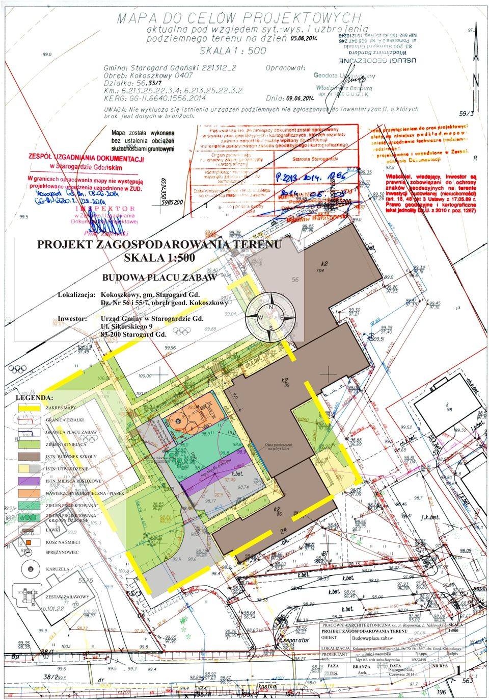 UTWARDZENIE Tablica informacyjna z regulaminem 10,0 Okna pomieszczeń na pobyt ludzi 0 10, ISTN. BUDYNEK SZKOŁY e ow ę ing wk ren kó o t sz y isk ko Bo ry w g do GRANICA DZIAŁKI.