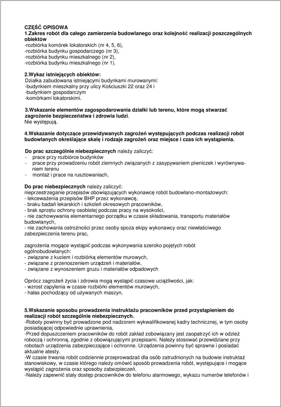 budynku mieszkalnego (nr 2)