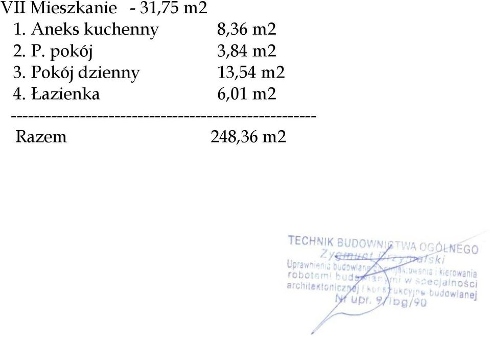 Pokój dzienny 13,54 m2 4.