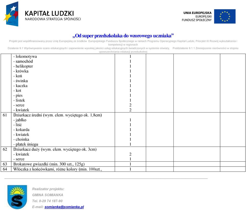 kwiatek 6 Dziurkacz średni (wym. elem. wyciętego ok.,8cm) - jabłko - liść - kokarda - kwiatek - choinka - płatek śniegu 6 Dziurkacz duży (wym.