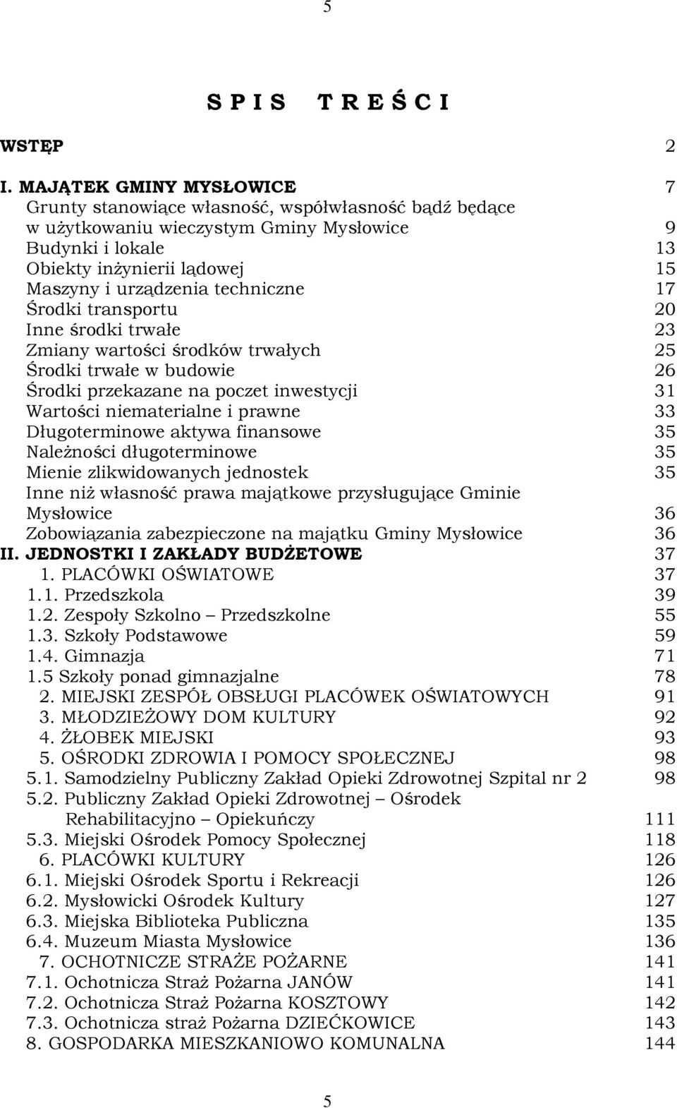 techniczne 17 transportu 20 Inne środki 23 Zmiany 25 w budowie 26 przekazane na poczet inwestycji 31 Wartości niematerialne i prawne 33 Długoterminowe aktywa finansowe 35 NaleŜności długoterminowe 35