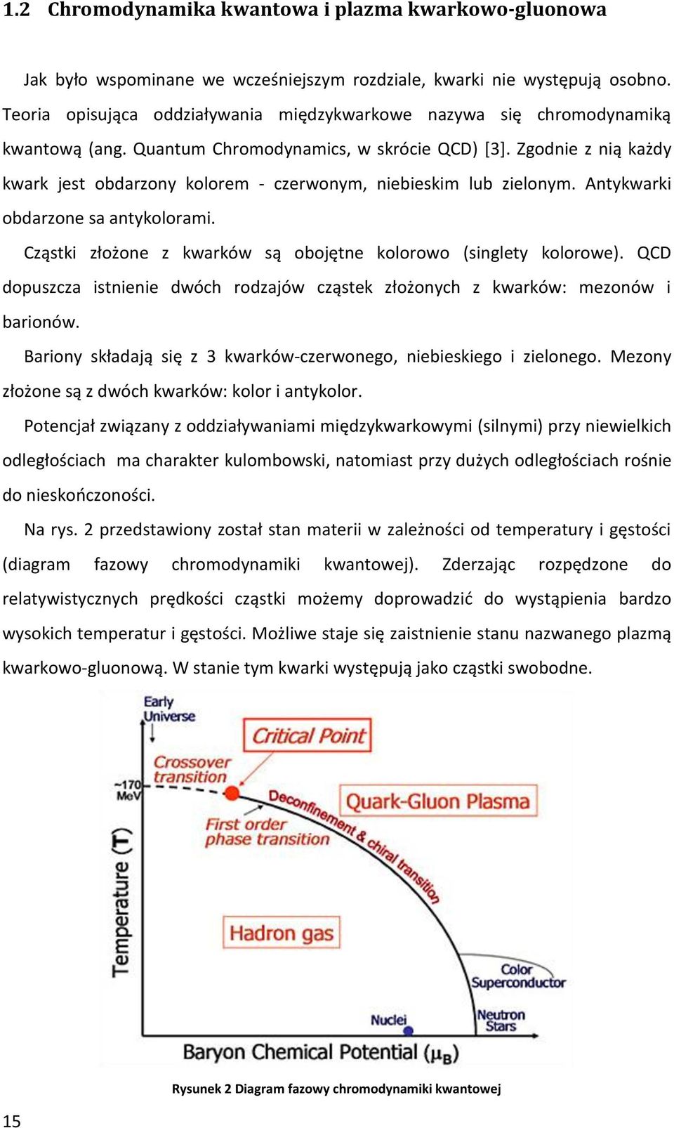 Zgodnie z nią każdy kwark jest obdarzony kolorem - czerwonym, niebieskim lub zielonym. Antykwarki obdarzone sa antykolorami. Cząstki złożone z kwarków są obojętne kolorowo (singlety kolorowe).
