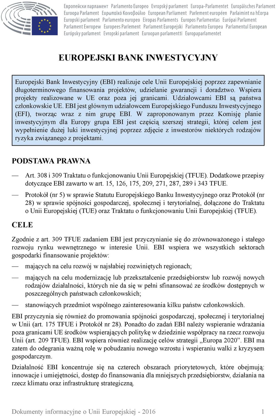 EBI jest głównym udziałowcem Europejskiego Funduszu Inwestycyjnego (EFI), tworząc wraz z nim grupę EBI.