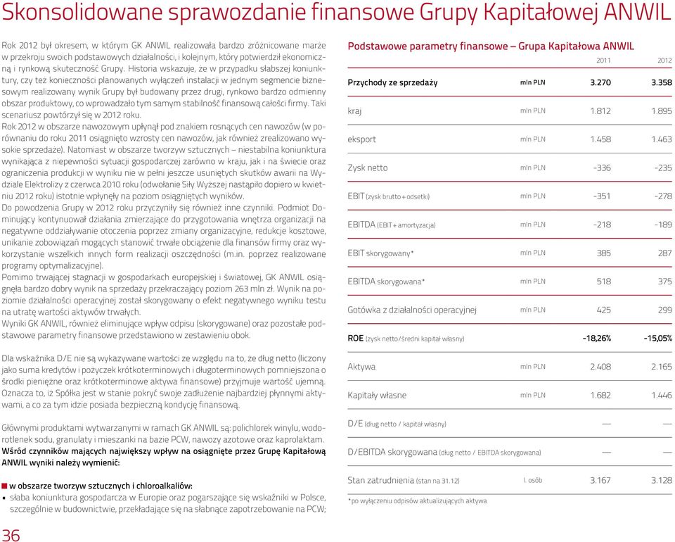 Historia wskazuje, że w przypadku słabszej koniunktury, czy też konieczności planowanych wyłączeń instalacji w jednym segmencie biznesowym realizowany wynik Grupy był budowany przez drugi, rynkowo