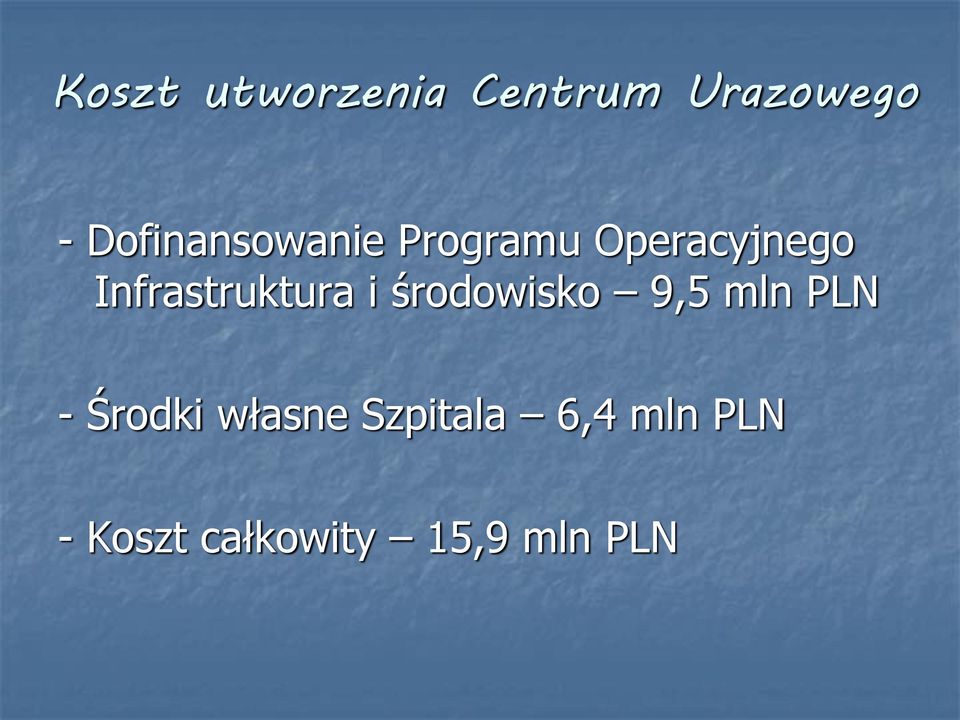 Infrastruktura i środowisko 9,5 mln PLN -