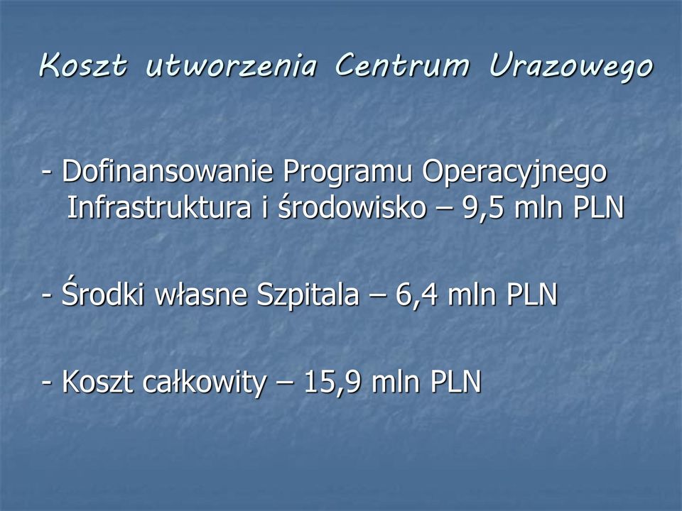 Infrastruktura i środowisko 9,5 mln PLN -