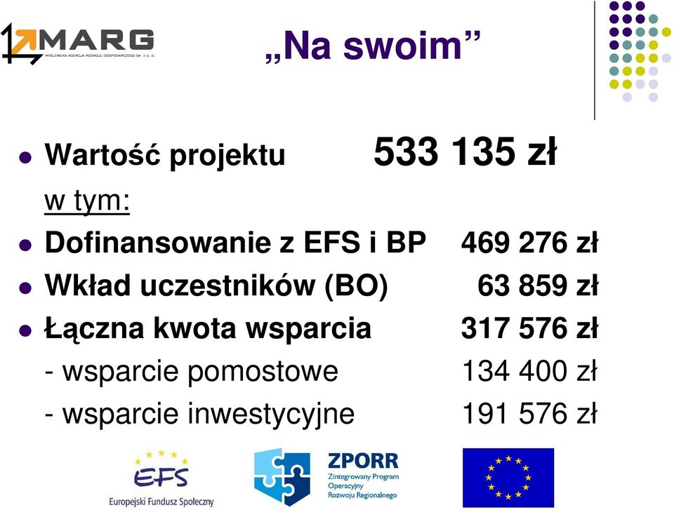 uczestników (BO) 63 859 zł Łączna kwota wsparcia 317