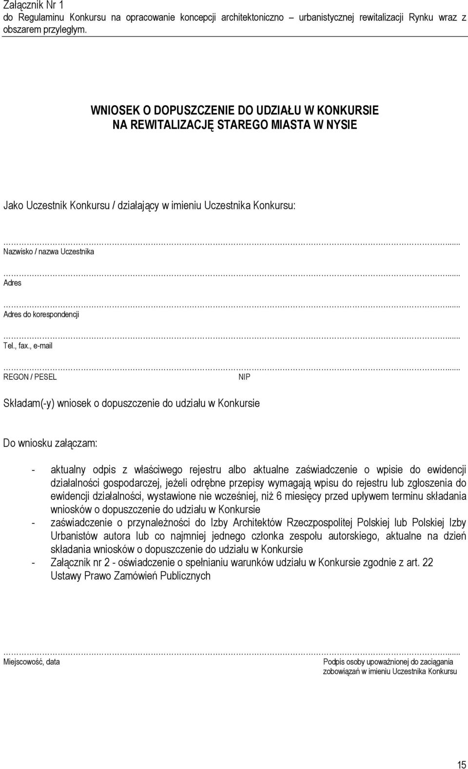 .. Adres do korespondencji... Tel., fax., e-mail.