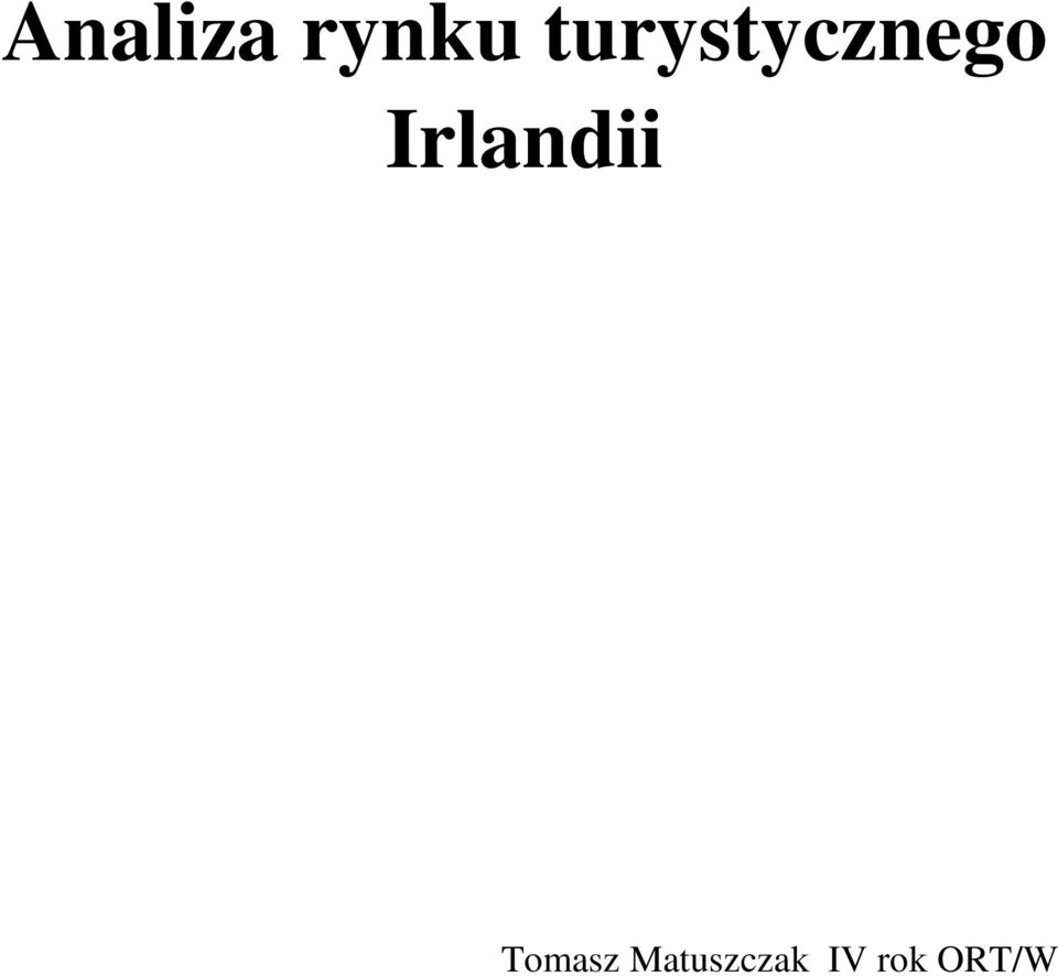 Irlandii Tomasz