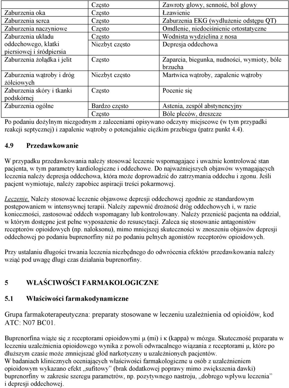 nudności, wymioty, bóle brzucha Zaburzenia wątroby i dróg Niezbyt często Martwica wątroby, zapalenie wątroby żółciowych Zaburzenia skóry i tkanki Często Pocenie się podskórnej Zaburzenia ogólne