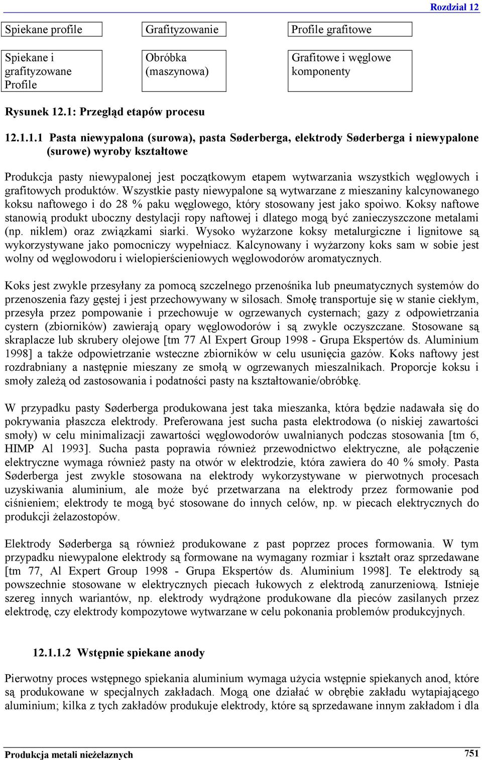 wytwarzania wszystkich węglowych i grafitowych produktów.