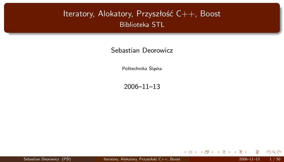 Śląska 2006 11 13 Sebastian Deorowicz (PŚl)  2006