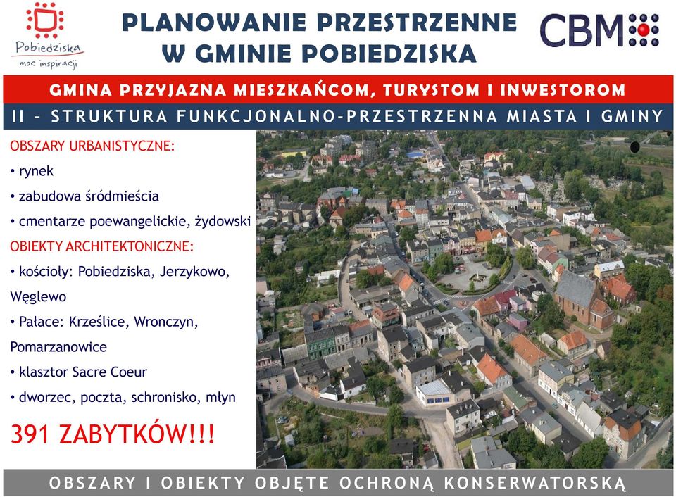 kościoły: Pobiedziska, Jerzykowo, Węglewo Pałace: Krześlice, Wronczyn, Pomarzanowice klasztor Sacre Coeur