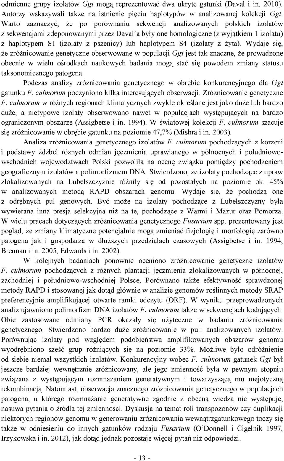 pszenicy) lub haplotypem S4 (izolaty z żyta).