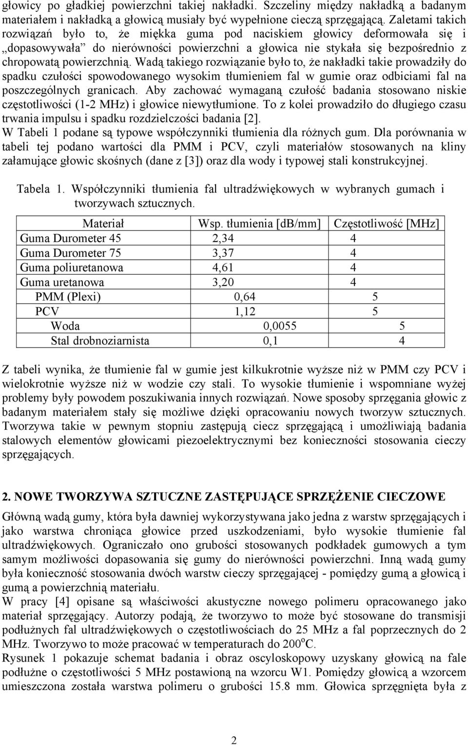 Wadą takiego rozwiązanie było to, że nakładki takie prowadziły do spadku czułości spowodowanego wysokim tłumieniem fal w gumie oraz odbiciami fal na poszczególnych granicach.