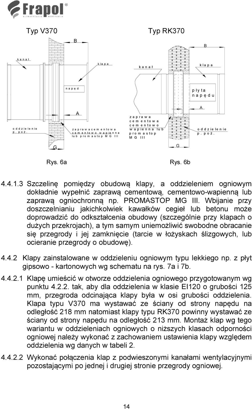 I A o d d z i e l e n i e p. p o ż. G Rys. 6a G Rys. 6b 4.4.1.