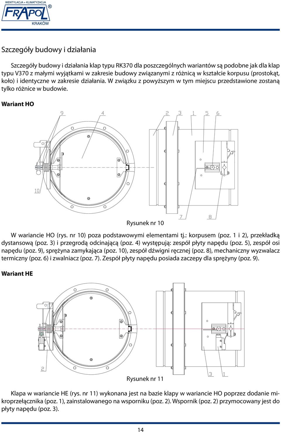 nr 10) poza podstawowymi elementami tj.: korpusem (poz. 1 i 2), przekładką dystansową (poz. 3) i przegrodą odcinającą (poz. 4) występują: zespół płyty napędu (poz. 5), zespół osi napędu (poz.