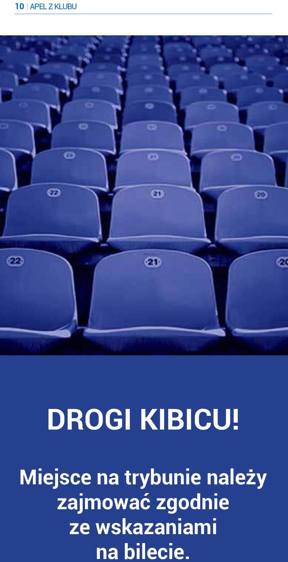 Miejsce na trybunie