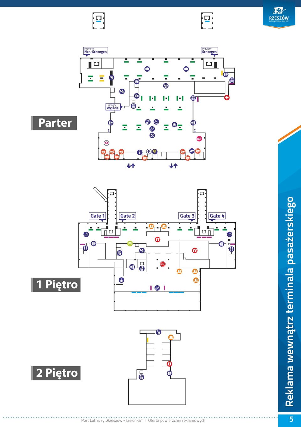 Piętro 2 Piętro Gate 1 Gate 2 Gate 3 Gate 4 5