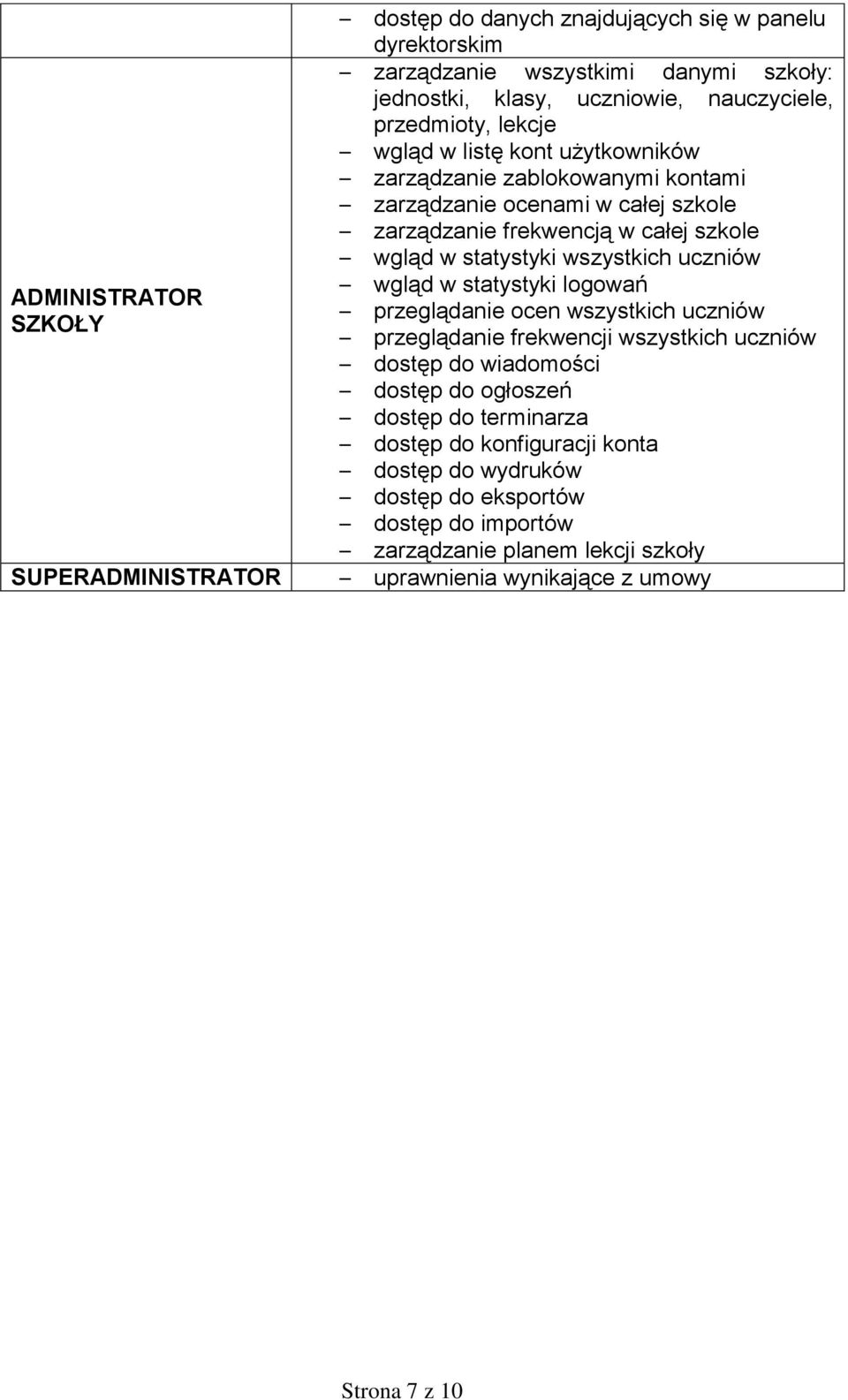 frekwencją w całej szkole wgląd w statystyki wszystkich uczniów wgląd w statystyki logowań przeglądanie ocen wszystkich uczniów przeglądanie frekwencji