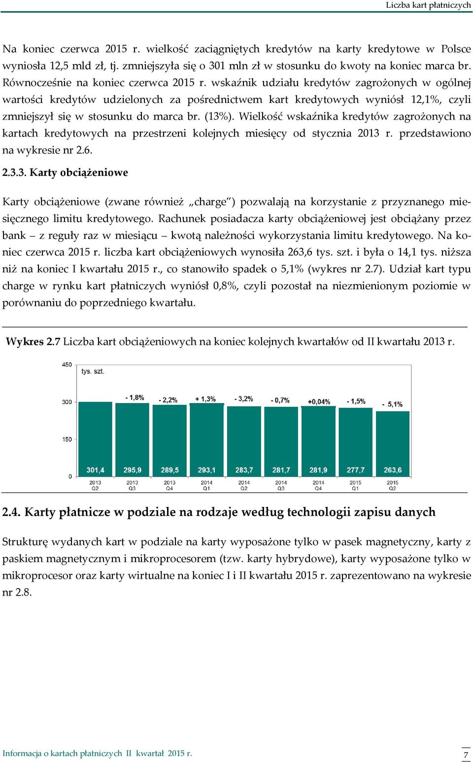 wskaźnik udziału kredytów zagrożonych w ogólnej wartości kredytów udzielonych za pośrednictwem kart kredytowych wyniósł 12,1%, czyli zmniejszył się w stosunku do marca br. (13%).