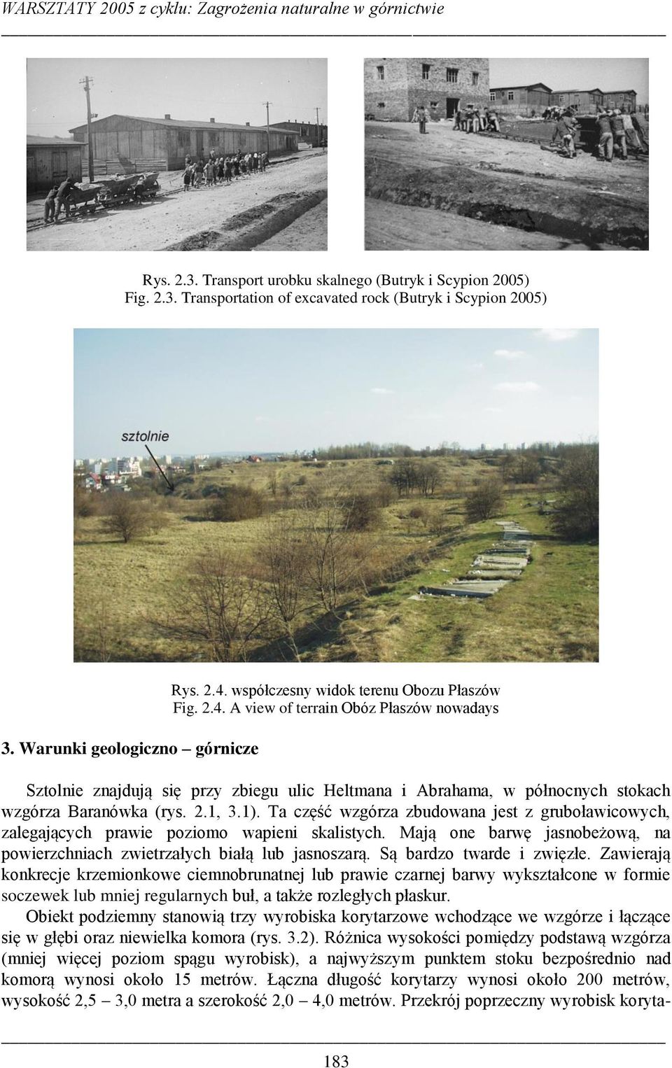 1). Ta część wzgórza zbudowana jest z gruboławicowych, zalegających prawie poziomo wapieni skalistych. Mają one barwę jasnobeżową, na powierzchniach zwietrzałych białą lub jasnoszarą.