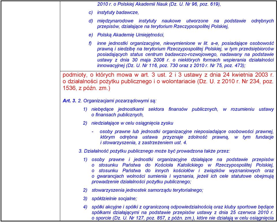 inne jednostki organizacyjne, niewymienione w lit.