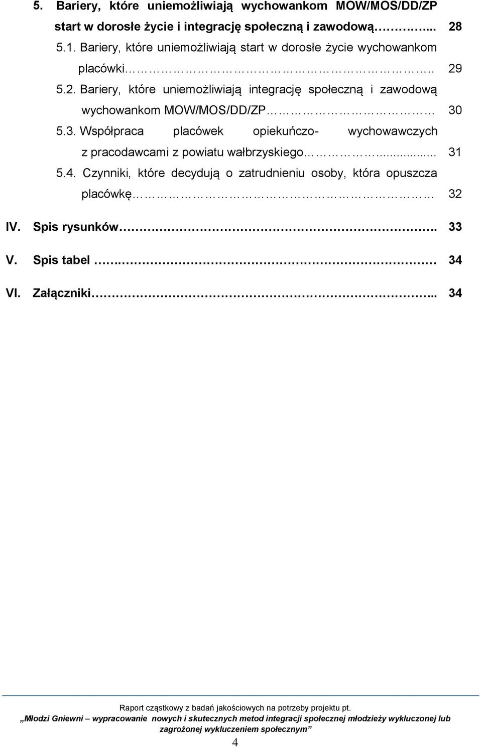 Bariery, które uniemożliwiają integrację społeczną i zawodową wychowankom MOW/MOS/DD/ZP 5.3.