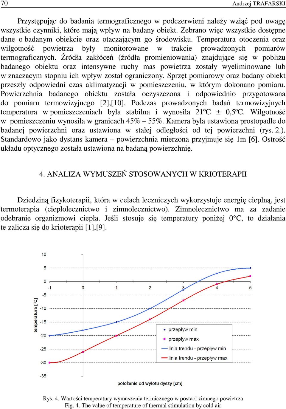 Temperatura otoczenia oraz wilgotność powietrza były monitorowane w trakcie prowadzonych pomiarów termograficznych.