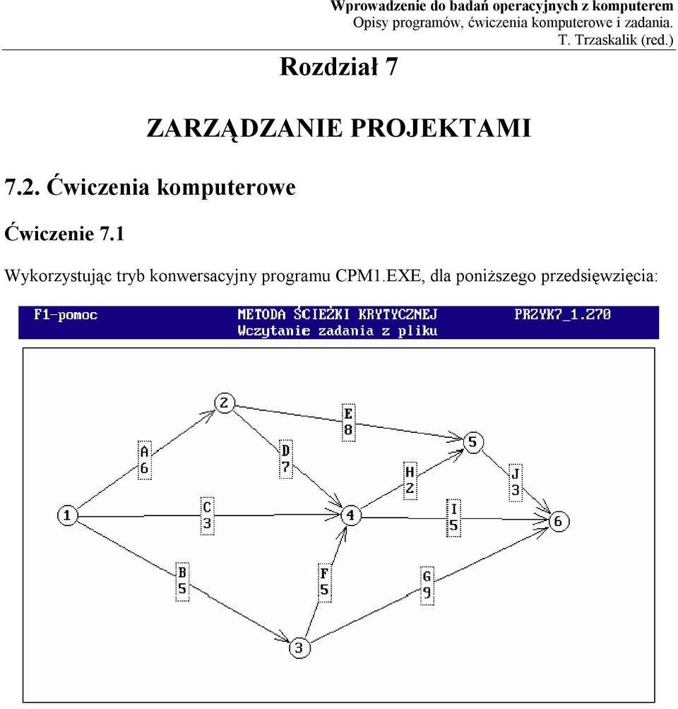 ) Rozdział 7 ZARZĄDZANIE PROJEKTAMI 7.2.