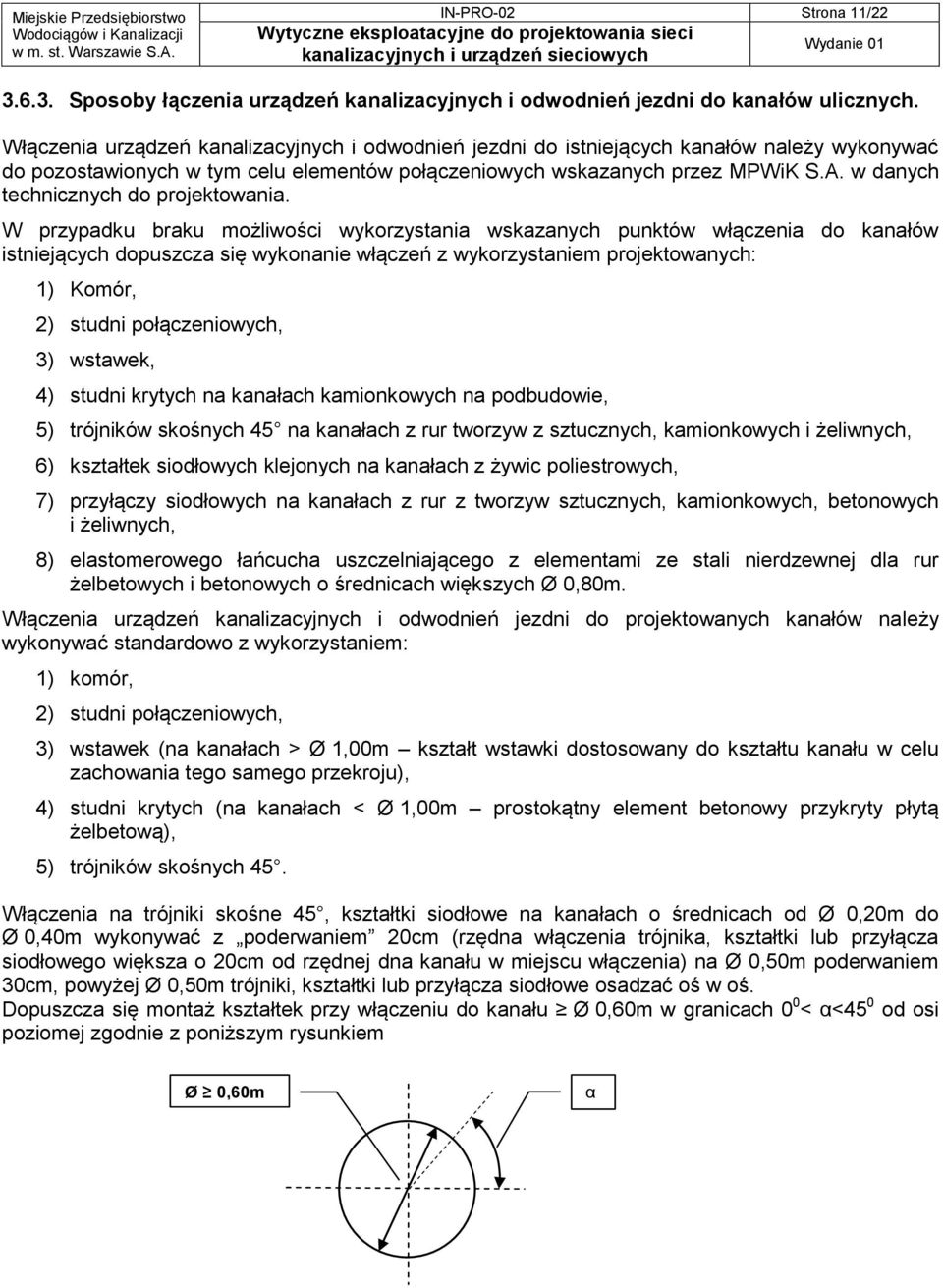 w danych technicznych do projektowania.