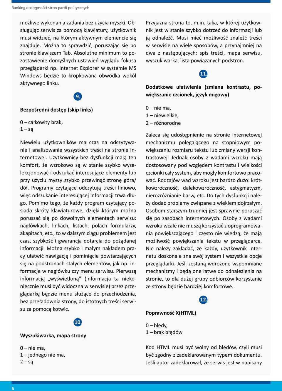 Internet Explorer w systemie MS Windows będzie to kropkowana obwódka wokół aktywnego linku. 9.