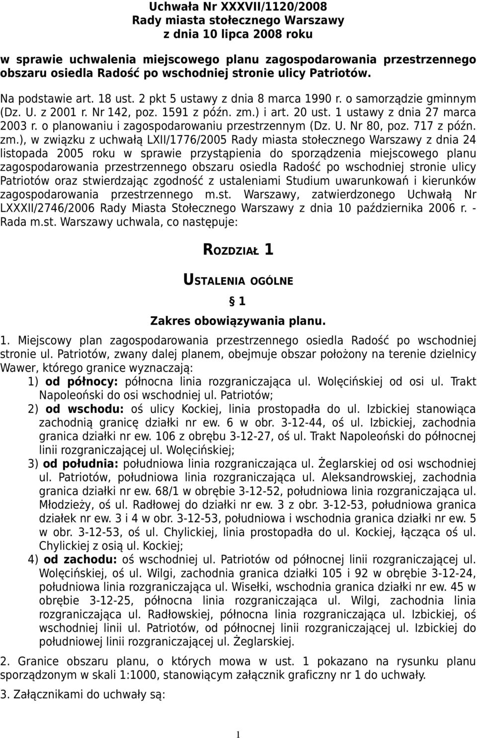 o planowaniu i zagospodarowaniu przestrzennym (Dz. U. Nr 80, poz. 717 z późn. zm.