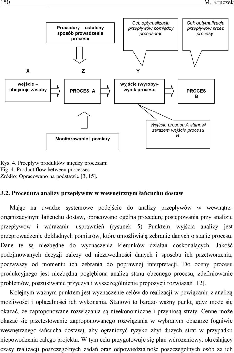 Przepływ produktów między procesami Fig. 4. Product flow between processes Źródło: Opracowano na podstawie [3, 15]. 3.2.