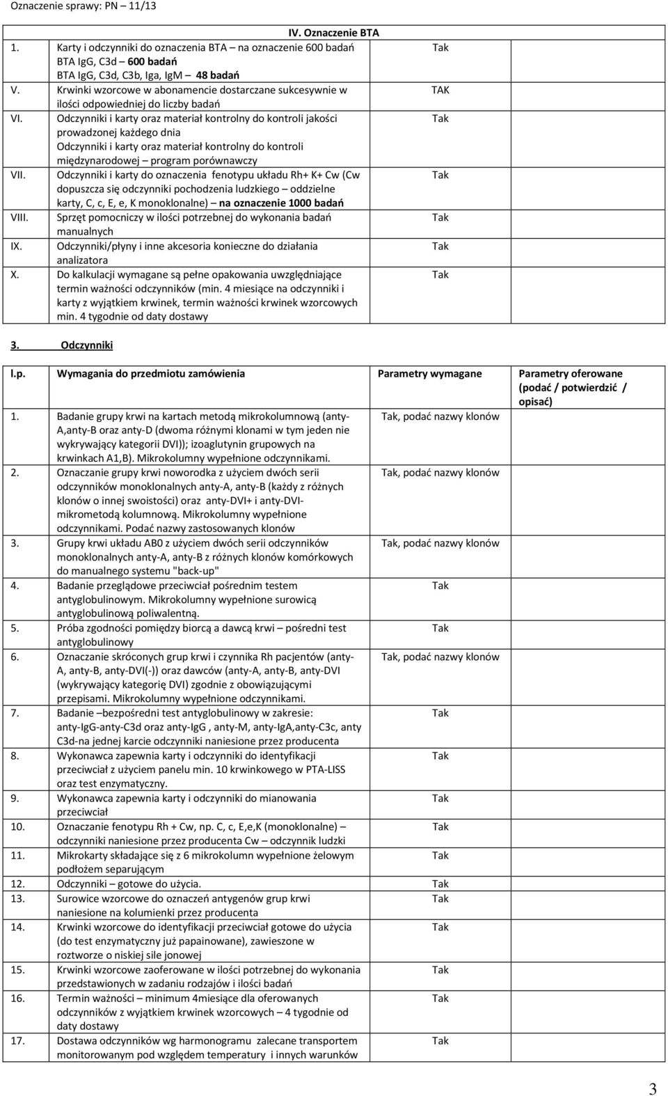 Odczynniki i karty oraz materiał kontrolny do kontroli jakości prowadzonej każdego dnia Odczynniki i karty oraz materiał kontrolny do kontroli międzynarodowej program porównawczy VII.