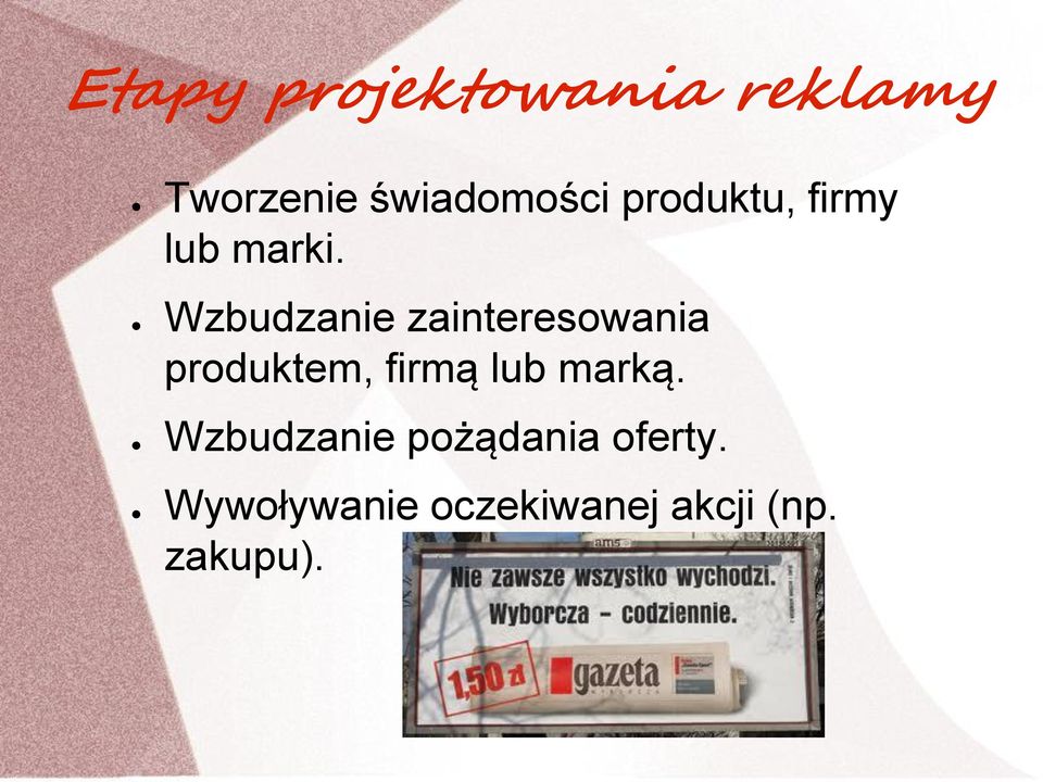 Wzbudzanie zainteresowania produktem, firmą lub