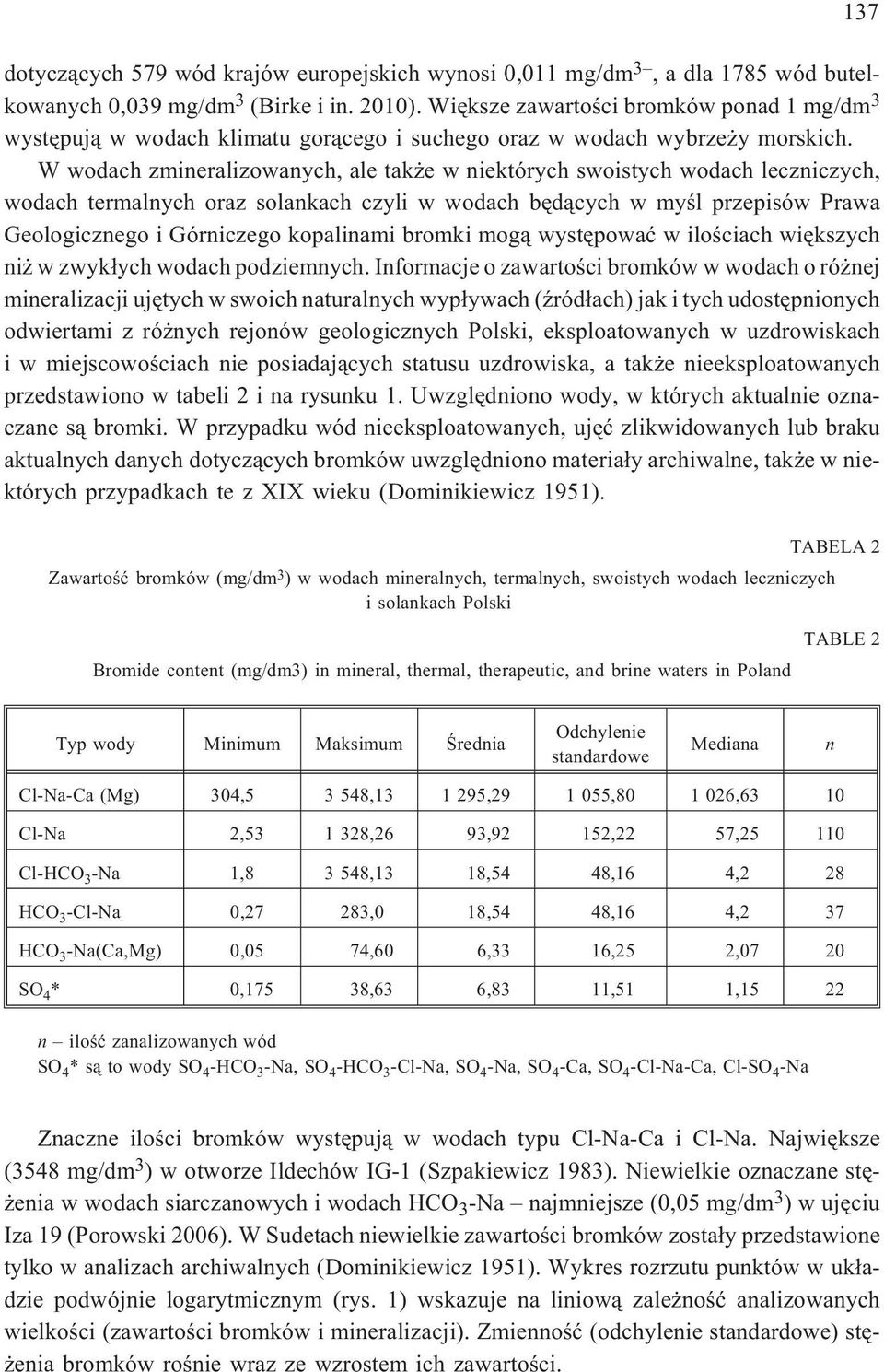 W wodach zmineralizowanych, ale tak e w niektórych swoistych wodach leczniczych, wodach termalnych oraz solankach czyli w wodach bêd¹cych w myœl przepisów Prawa Geologicznego i Górniczego kopalinami