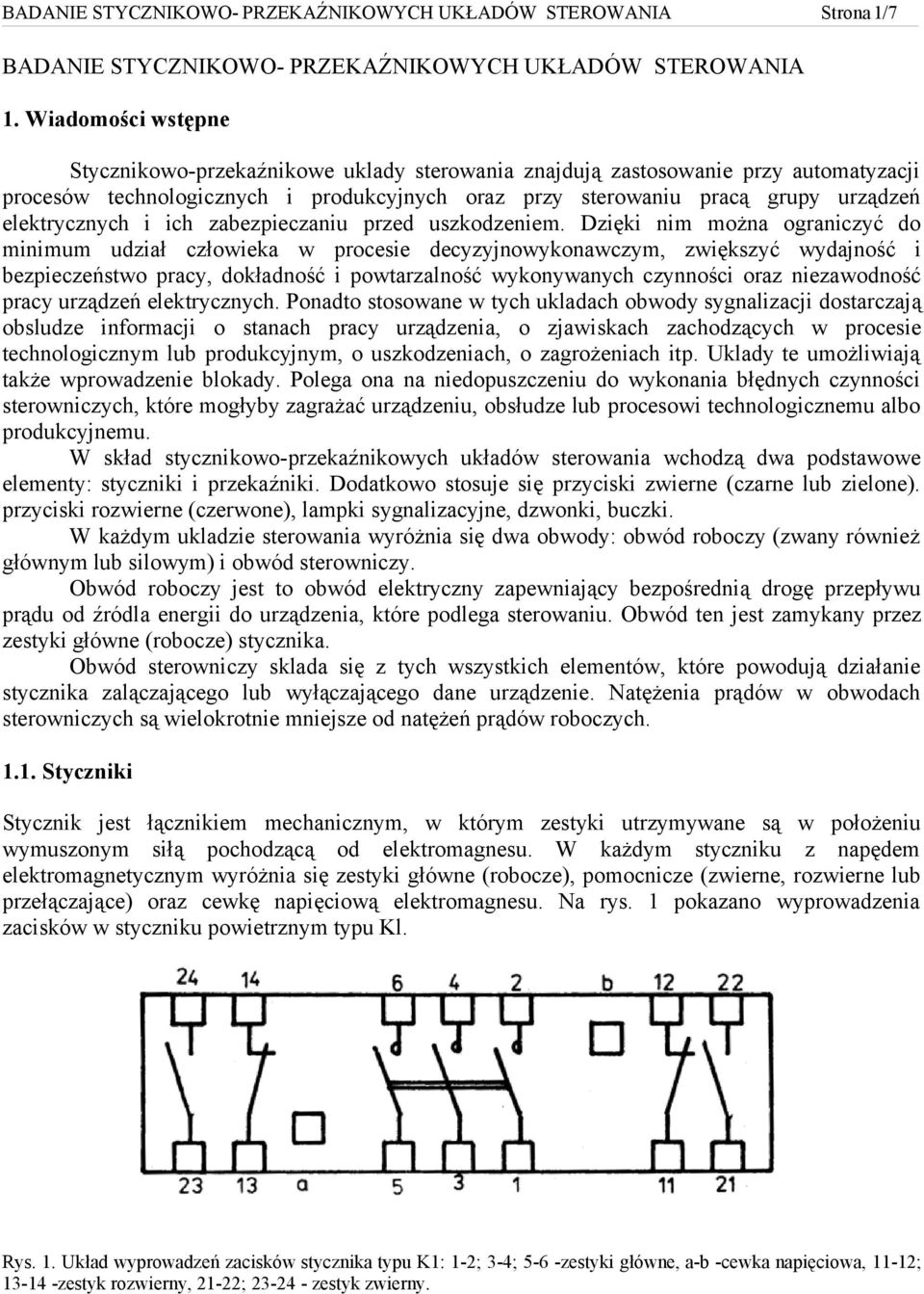 elektrycznych i ich zabezpieczaniu przed uszkodzeniem.