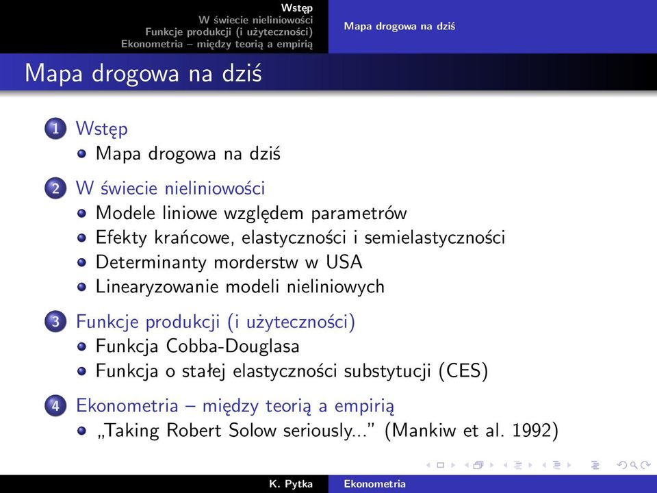 Determinanty morderstw w USA Linearyzowanie modeli nieliniowych 3 Funkcja o stałej