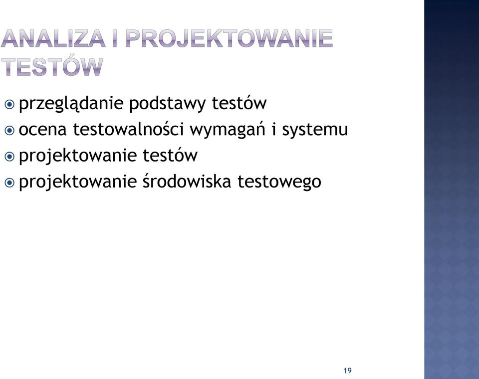 systemu projektowanie testów