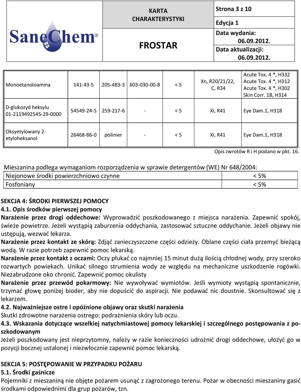 1, H318 Opis zwrotów R i H podano w pkt. 16.