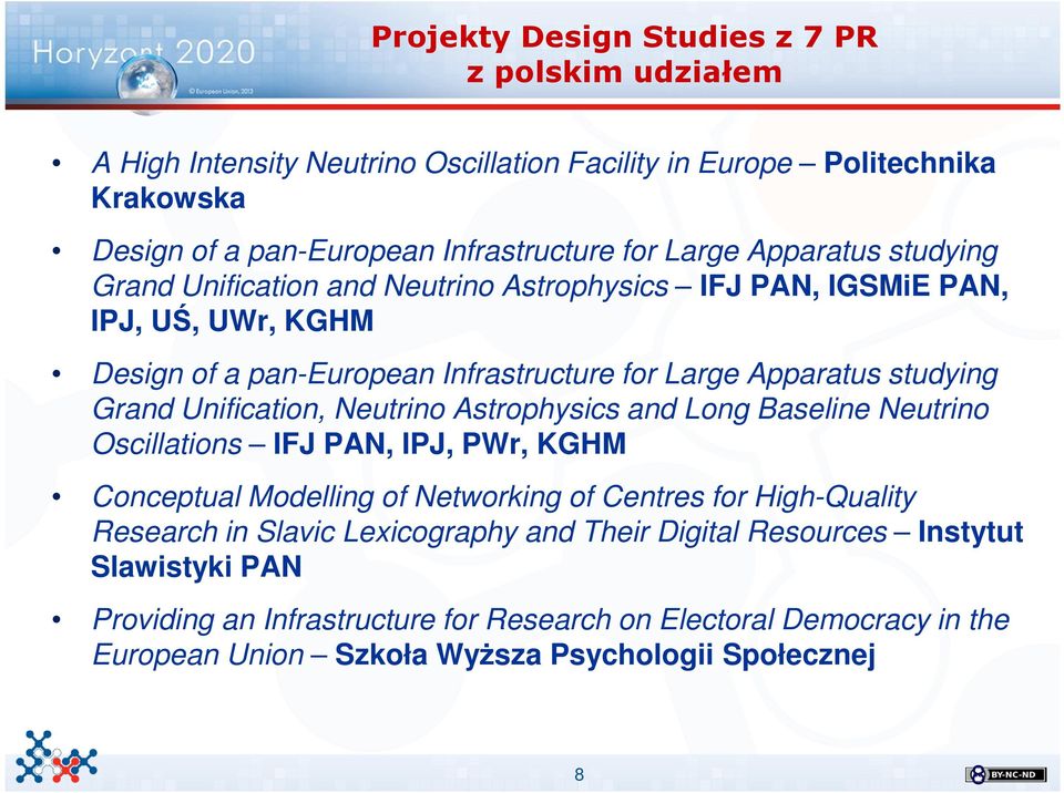 Unification, Neutrino Astrophysics and Long Baseline Neutrino Oscillations IFJ PAN, IPJ, PWr, KGHM Conceptual Modelling of Networking of Centres for High-Quality Research in Slavic