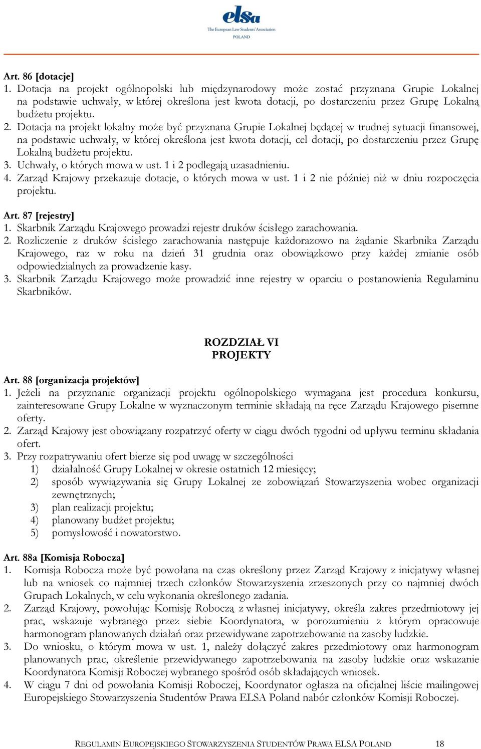 projektu. 2.