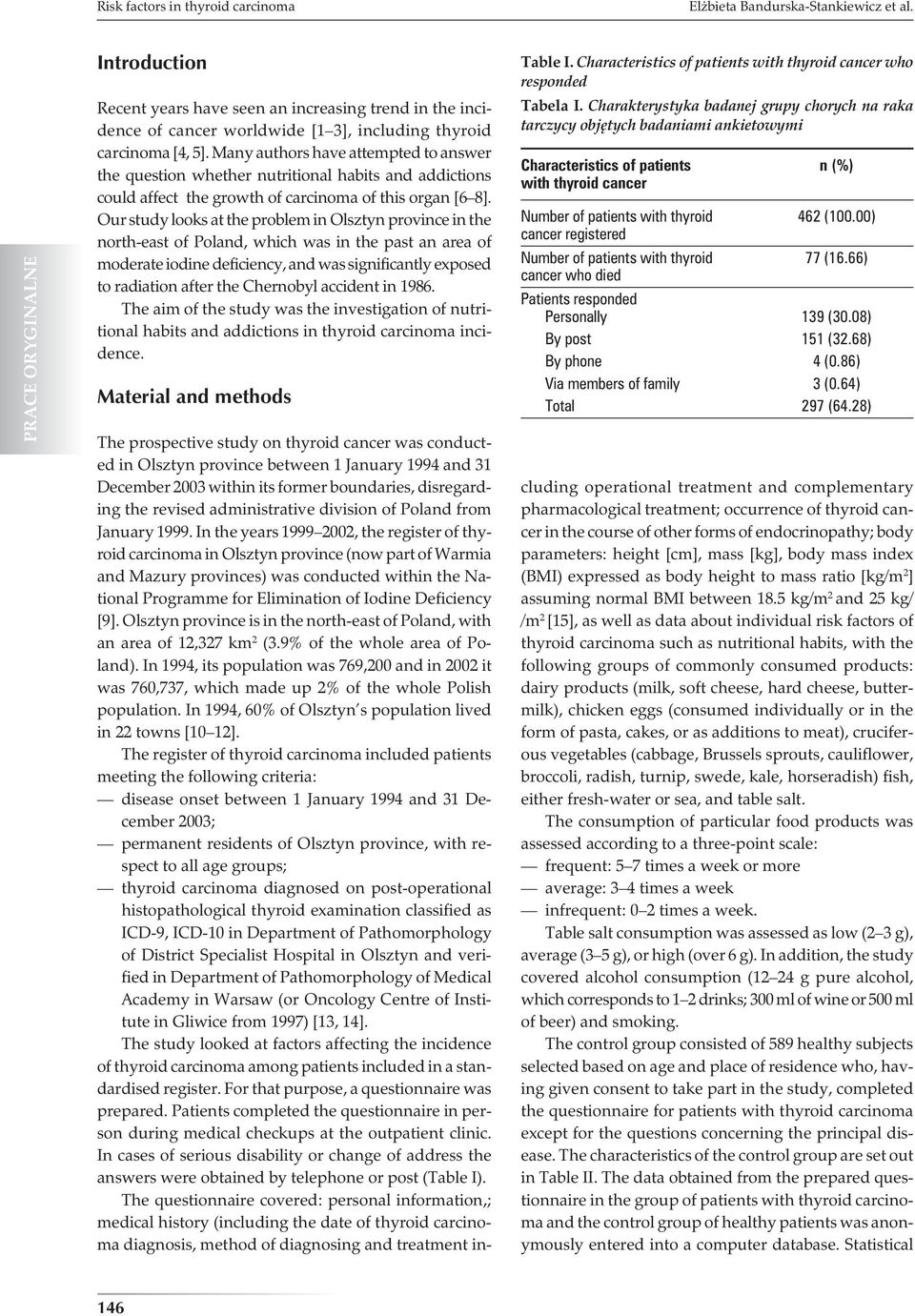 Many authors have attempted to answer the question whether nutritional habits and addictions could affect the growth of carcinoma of this organ [6 8].
