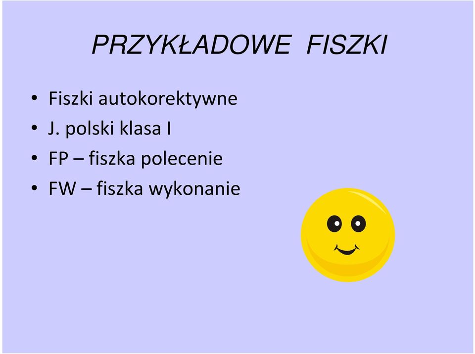 polski klasa I FP fiszka