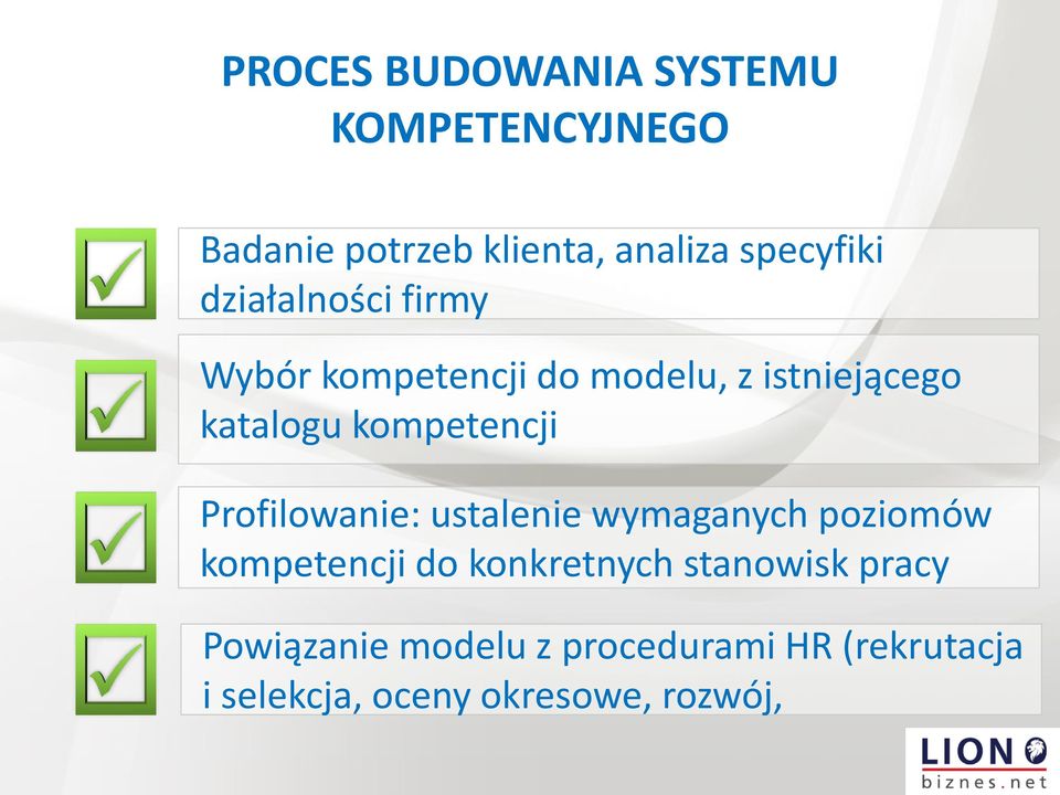 Profilowanie: ustalenie wymaganych poziomów kompetencji do konkretnych stanowisk